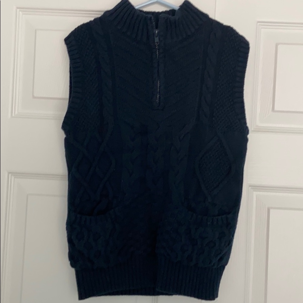 Cute Youth Navy Quarter zip vest